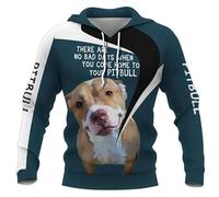 keepmore Rottweiler/Pitbull No Bad Days 3D Imprimé Sweat à Capuche Femmes Hommes Pullover Street Tracksuit Love Dog Gift