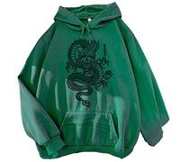 keepmore Sweat à Capuche de Style Chinois Sweat à Capuche imprimé Dragon Sweat à Capuche Couleur Bonbon à Capuche