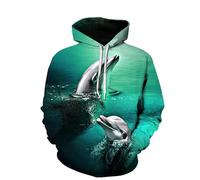 keepmore Sweats à Capuche Flamme pour Hommes Loose Casual Colorful Fire Sweat à Capuche imprimé en 3D Sweat-Shirt à Manches Longues avec Poche