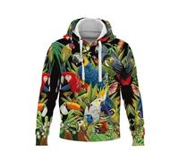 keepmore USA Grand-duc Perroquet Paon Imprimé en 3D Sweats à Capuche Femmes/Hommes Sweats à Capuche Streetwear avec Poche