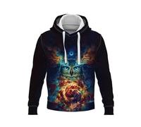 keepmore USA Grand-duc Perroquet Paon Imprimé en 3D Sweats à Capuche Femmes/Hommes Sweats à Capuche Streetwear avec Poche
