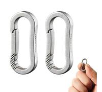 KEEPO LINK Mini Titanium Carabiner Clip Snap Hook, 2 pcs, OLL03 | Noir, Mini Porte-Clés Démontable, Maillon de Liaison pour Médailles Chien, Mobile, Mangeoires & Lampe de Poche