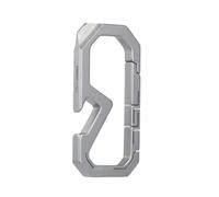 KEEPO LINK Mousqueton Porte-clés en Titane Multitool avec Ouvre-bouteille | Organiseur de clés EDC Multitool ultraléger avec tournevis et pied de biche - Équipement de survie outdoor pour le quotidien