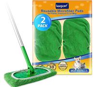 KEEPOW 2 Chiffons en Réutilisables pour Swiffer Lingettes Humides, Ultra Absorbants Recharge Compatibles avec Swiffer Balai, Nettoyage Sec et Humide (Excluant le Balai)