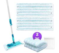 KEEPOW 2 Housse de rechange pour Leifheit Tête de serpillère CLEAN Twist M/Combi M Micro Duo, Housse de rechange réutilisable pour balai-serpillère en microfibre, Idéal pour tous les types de sol