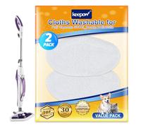 KEEPOW 2 PCS Lingettes Microfibres Lavables pour Polti Vaporetto SV440 Double, SV450, SV460, Réutilisables Serpilleres Compatible avec Polti Nettoyeur Vapeur Vaporetto Smart 100 T, Smart 40 Mop