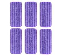 KEEPOW 6 Microfibre Lavable Lingettes pour Swiffer Wetjet Recharge 30x14cm, Lavette Réutilisable Lingettes Reutilisable pour Swiffer WetJet Balai, Frotter Sols Secs Humides, Violet