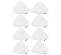 KEEPOW 8 Pièces Lingette Balai Vapeur pour Vileda Steam | Couleur Blanche, Matériau En Microfibre, Lavable En Machine, Compatible avec Vileda Steam Cleaner Plus