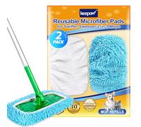 KEEPOW Housse de serpillère plate réutilisable lavable avec 2 lingettes réutilisables pour Swiffer Sweeper Mop