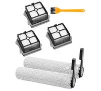 KEEPOW Kit d’Accessoires pour Tineco Floor One S5 / S5 Pro 2 / S5 Extreme, 2 Rouleaux à Brosse en Microfibre + 3 Filtres + 1 Brosse de Nettoyage, Filtre pour Tineco Aspirateur