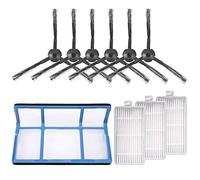 KEEPOW Kit d'Accessoires de Rechange Compatibles avec Les Robots | Compatibles avec ILIFE ZACO V3 V3s V5 V5s V5s Pro,3 Filtres pour Robot Aspirateur Pro,6 Brosses Latérales,1 Filtre Primaire