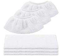 KEEPOW Kit de 3 Bonnettes Microfibre avec 3 Bonnettes Chiffons Microfibre | Vapeur Accessoires Set de Chiffons pour Nettoyeur Vapeur Kärcher EasyFix SC 2, SC 3 SC 4, SC 5