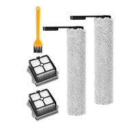 KEEPOW Kit de 5 Accessoires pour Tineco Floor One S5 / S5 Pro / S5 Pro 2 / S5 Extreme, 2 Rouleaux de Brosse + 2 Filtres HEPA + 1 Brosse de Nettoyage, Filtrantes de Rechange