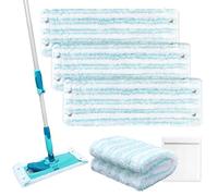 KEEPOW Leifheit Lot de 2 serpillères de rechange pour balai d'essuie-glace Clean Twist M/Combi M Micro Duo, réutilisables, en microfibre, idéales pour tous les types de sols