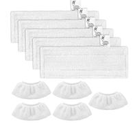 KEEPOW Lot de 10 chiffons en microfibre pour nettoyeur vapeur Kärcher EasyFix SC 2, SC 3, SC 4, SC 5, chiffons lavables (5 buses de sol + 5 buses manuelles)