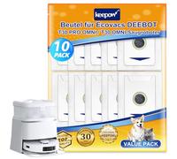 KEEPOW Lot de 10 sacs à poussière, pour robot aspirateur ECOVACS DEEBOT T30 PRO OMNI / T30 OMNI, accessoires pour ECOVACS T30 OMNI, 3 l, grande capacité, pièces de rechange pour sacs à poussière