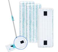 KEEPOW Lot de 2 serpillères Clean Twist M Ergo Micro Duo pour tous les sols lisses - Housse de rechange avec système à 2 fibres