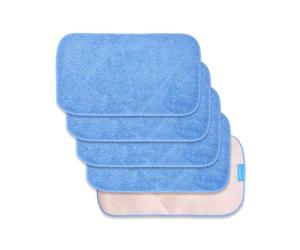 KEEPOW Lot de 5 Chiffons Réutilisable en Microfibre de Nettoyage Compatibles avec Mr.SIGA Balai à Plat Professionnel, Utilisation Double Face, Nettoyage Humide et Sec