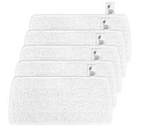 KEEPOW Lot de 5 housses de rechange XXL en microfibre pour nettoyeur vapeur Vileda Steam PLUS XXL - Lavables - Pour nettoyeur vapeur Vileda - Housses de rechange - Blanc - Pour balai à vapeur Vileda