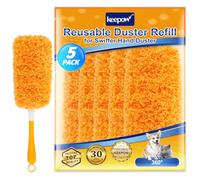 KEEPOW Lot de 5 recharges plumeau lavables universelles Swiffer XXL