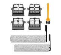 KEEPOW Lot de 7 Accessoires pour Tineco Floor One S7 Pro/pour Floor One S6 Aspirateur Eau et Poussière, 2 Rouleaux de Brosse + 4 Filtres + 1 Brosse de Nettoyage