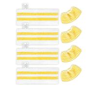 KEEPOW Lot de 8 chiffons en microfibre compatibles avec les nettoyeurs vapeur Kärcher EasyFix SC 2, SC 3, SC 4, SC 5, nouveau lot avec 4 buses de sol et 4 buses manuelles