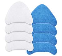 KEEPOW Lot de 8 tampons de rechange pour balai vapeur Vax, compatibles avec les balais à vapeur Vax S86-SF-CC, S85-CM et plus, type 1 (4 blancs + 4 bleus)