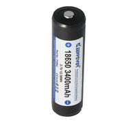 Keeppower 18650 Batterie Li-Ion avec 3400mAh, 3,6V - 3,7V Batterie Li-Ion protégée avec PCB 1 pièce (Button Top)