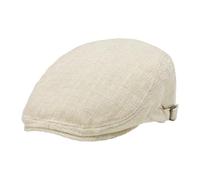 KeepSa Casquette Souples Beret Plate Lin - Reglable Vintage Newsboy Cap Ivy Irish Flat Cabbie Cap visière Printemps-été