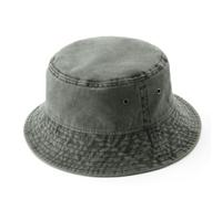 KeepSa Femme Bob Chapeau Coton Ete Chapeau de Pêcheur Seau en lavé Couleur Unie Respirant Chapeau de Soleil d'alpinisme Pliable Loisirs Voyager,Vert foncé,59-60CM