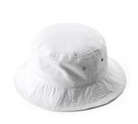 KeepSa Femme Bob Chapeau Coton Ete Chapeau de Pêcheur Seau en lavé Couleur Unie Respirant Chapeau de Soleil d'alpinisme Pliable Loisirs Voyager,Blanc,56-58CM