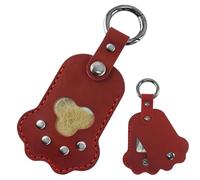 KeepSake Keyring | Couvre-coiffure En Cuir Pour Chats Chat Commémoratif | Coup Chat Mignon Pour Château La Fourrure Clés | Courseurs Dents Moustache En Forme Patte Courseaux Cortes Compagnie Produits
