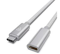 KEEPXYZ USB C Extension Cable (3.3Ft/1m), New Version USB 3.2 (10gbps) Type C Male to Female Extension Charging & Sync for Docking Station, MacBook Pro, Wireless Charger, Dell XPS Surface Book Silv