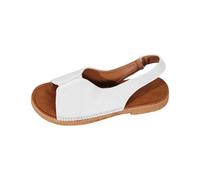 KEERADS Sandales orthopédiques pour femme Rétro Casual Cent Femmes Confortables Respirantes Dessous Doux Romaines Ergonomiques, Blanc., 41 EU