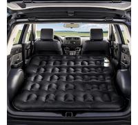 KEERINQUA Matelas gonflable SUV avec pompe intégrée pour camping en voiture | Lit gonflable épais pour véhicule, accessoires de couchage de voyage pour coffre, noir