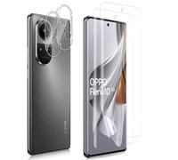 Keero Protection Écran pour OPPO Reno 10/10 Pro, 2+2 Pièces TPU Film Protection Écran et Verre Trempé Caméra Protecteur, HD Anti Rayures Protecteur D'écran, Haute Sensibilité, Sans Bulles