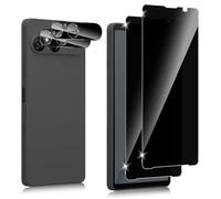 Keero Verre Trempé Anti-Espion pour Sony Xperia 10 VII, 2 Pièces Verre Trempé Anti Espion avec 2 Pièces Protection d'Objectif de Caméra, Confidentialité Protecteur d'Écran Verre, Film de Dureté 9H