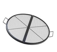 KEESHA Grille ronde de 76,2 cm pour feu de camp en plein air, rassemblement | Surface de cuisson spacieuse, maille X-Mark haute densité, design portable avec poignée, matériaux en acier de qualité