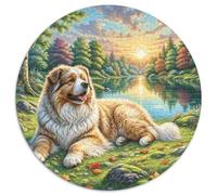 Keeshond 1000 Pièce Jigsaw Puzzles Jeux ÉduChatifs Créatif Jigsaw Rond Belle Décoration Puzzle pour Adultes Et Enfants 1000pcs (67.5x67.5cm)