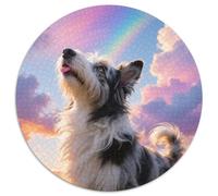Keeshond 1000 Pièces Casse-tête Animal de Compagnie Chien Puzzle Circulaire pour Adultes Et Enfants Classiques Cadeaux Qualité Supérieure 1000pcs (67.5x67.5cm)