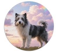 Keeshond 1000 Pièces Casse-tête Animal de Compagnie Chien Puzzle Circulaire pour Adultes Et Enfants Classiques l'art De La Décoration Moderne Qualité Supérieure 1000pcs (67.5x67.5cm)