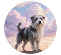 Keeshond 1000 Pièces Casse-tête Animal de Compagnie Chien Puzzle Rond pour Adultes Et Enfants Classiques Cadeau Décompression 1000pcs (67.5x67.5cm)