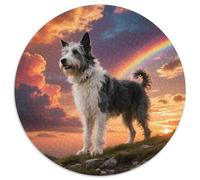 Keeshond 1000 Pièces Casse-tête Animal de Compagnie Chien Puzzle Rond pour Adultes Et Enfants Classiques l'art De La Décoration Moderne Qualité Supérieure 1000pcs (67.5x67.5cm)
