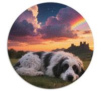 Keeshond 1000 Pièces Casse-tête Animal de Compagnie Chien Puzzles Circulaires pour Adultes Et Enfants Classiques l'art De La Décoration Moderne Qualité Supérieure 1000pcs (67.5x67.5cm)