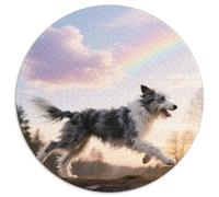 Keeshond 1000 Pièces Casse-tête Animal de Compagnie Chien Puzzles Circulaires pour Adultes Et Enfants Classiques l'art De La Décoration Moderne Qualité Supérieure 1000pcs (67.5x67.5cm)