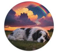 Keeshond 1000 Pièces Casse-tête Animal de Compagnie Chien Puzzles Circulaires pour Adultes Et Enfants Classiques Jeux De Défi Uniques Qualité Supérieure 1000pcs (67.5x67.5cm)