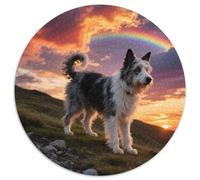 Keeshond 1000 Pièces Puzzle Animal de Compagnie Chien Puzzle Circulaire pour Adultes Et Enfants Classiques Cadeaux Qualité Supérieure 1000pcs (67.5x67.5cm)