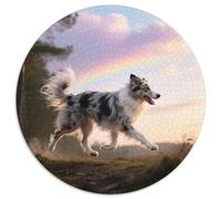 Keeshond 1000 Pièces Puzzle Animal de Compagnie Chien Puzzle Rond pour Adultes Et Enfants Classiques l'art De La Décoration Moderne Qualité Supérieure 1000pcs (67.5x67.5cm)