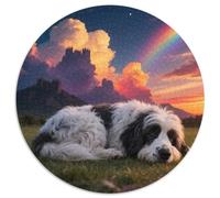 Keeshond 1000 Pièces Puzzle Animal de Compagnie Chien Puzzle Rond pour Adultes Et Enfants Classiques Cadeaux Décompression 1000pcs (67.5x67.5cm)
