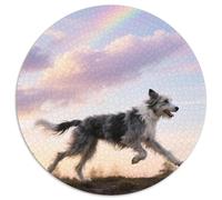 Keeshond 1000 Pièces Puzzle Animal de Compagnie Chien Puzzle Rond pour Adultes Et Enfants Classiques Cadeau Décompression 1000pcs (67.5x67.5cm)